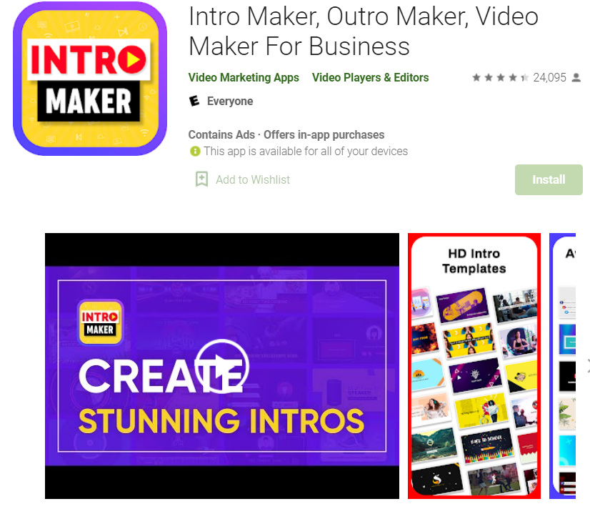 Intro Maker App