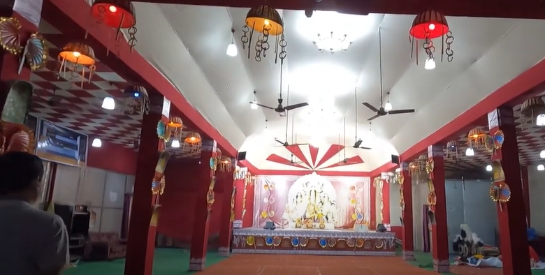 Cooperative Bangali Akhara Patna Pandal Inner View