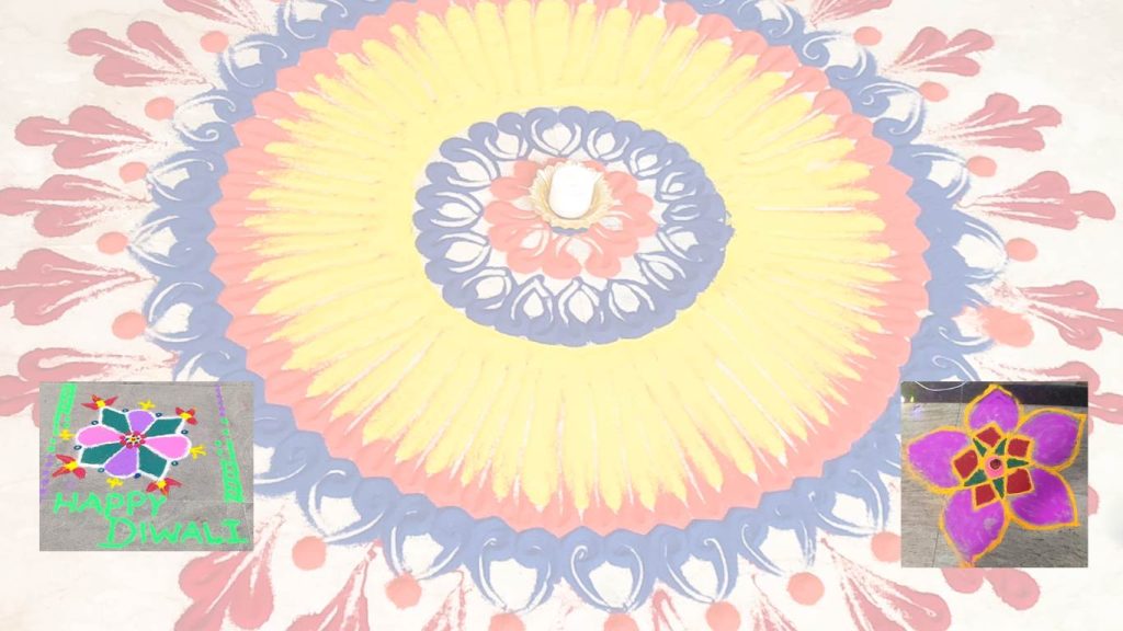 Diwali with Simple Rangoli Designs Colors