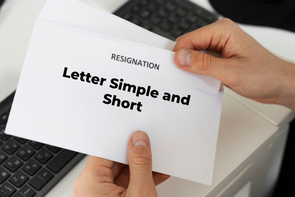 Resignation Letter Simple and Short